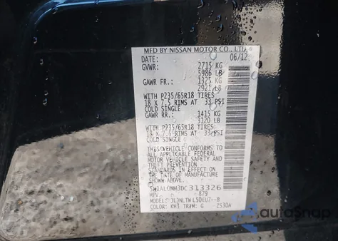 2013 Infiniti Jx35 from USA, damaged, VIN 5N1AL0MM3DC313326